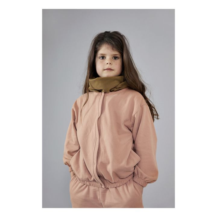 Cardigan Manches Bouffantes Bio Rose- Image produit n°1