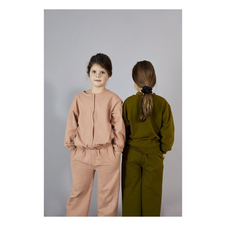 Organic Balloon Sleeve Cardigan Rosa- Immagine del prodotto n°3