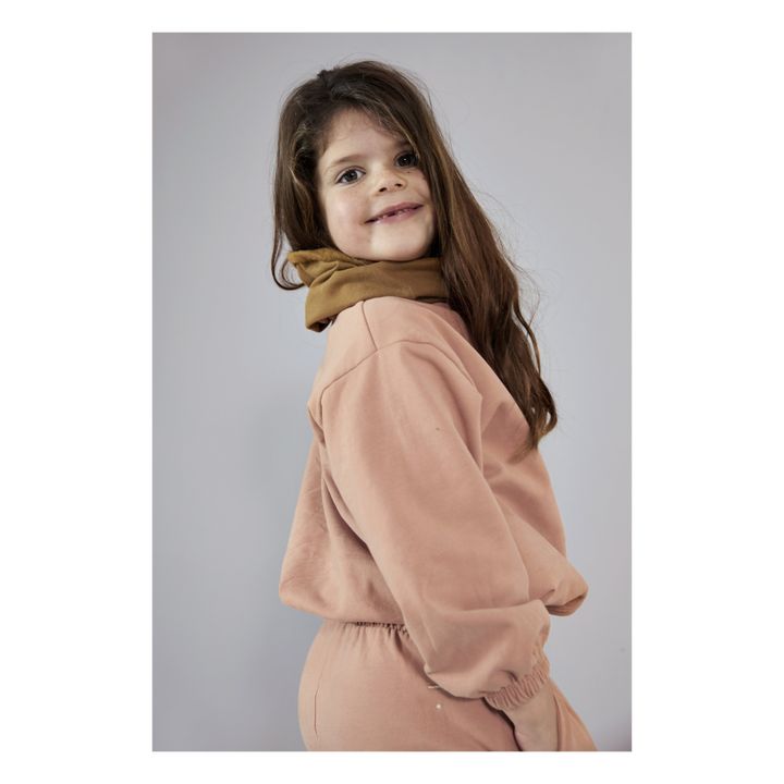 Organic Balloon Sleeve Cardigan Rosa- Immagine del prodotto n°4