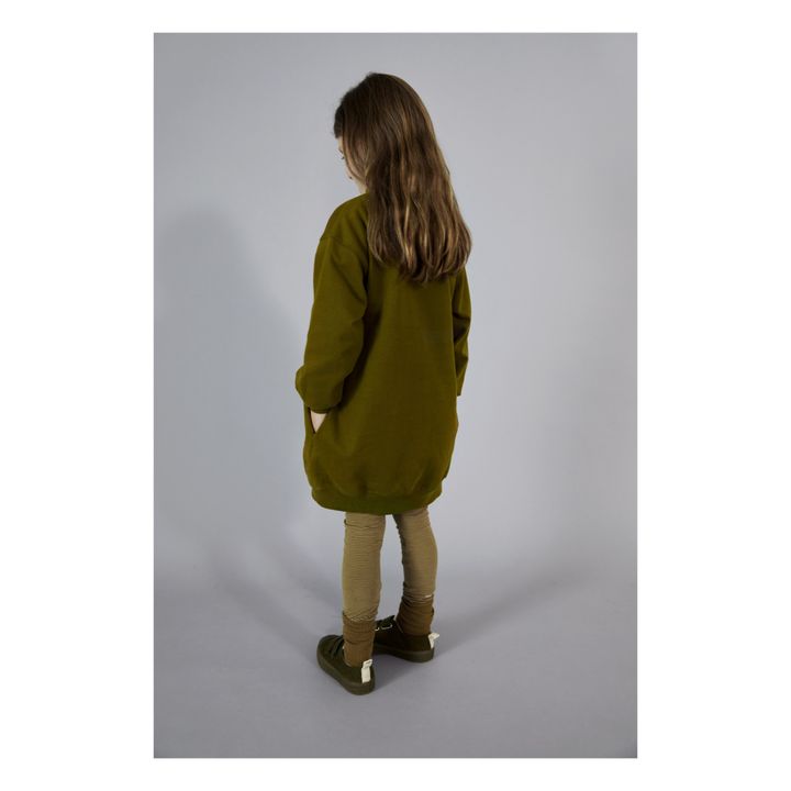 Robe Coton Bio Vert olive- Image produit n°3