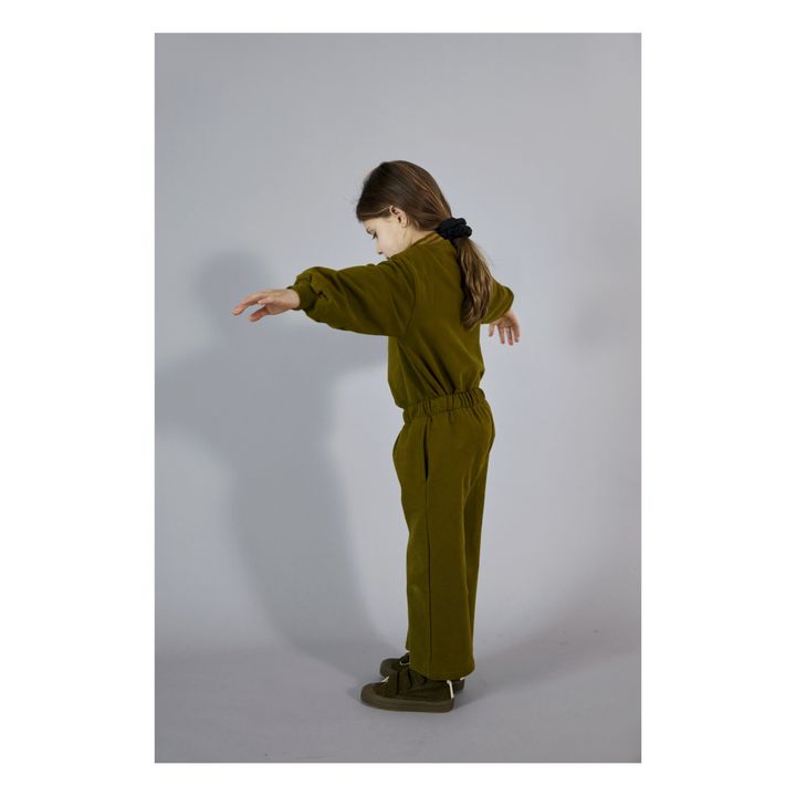 Pantalon Coton Bio Vert olive- Image produit n°2