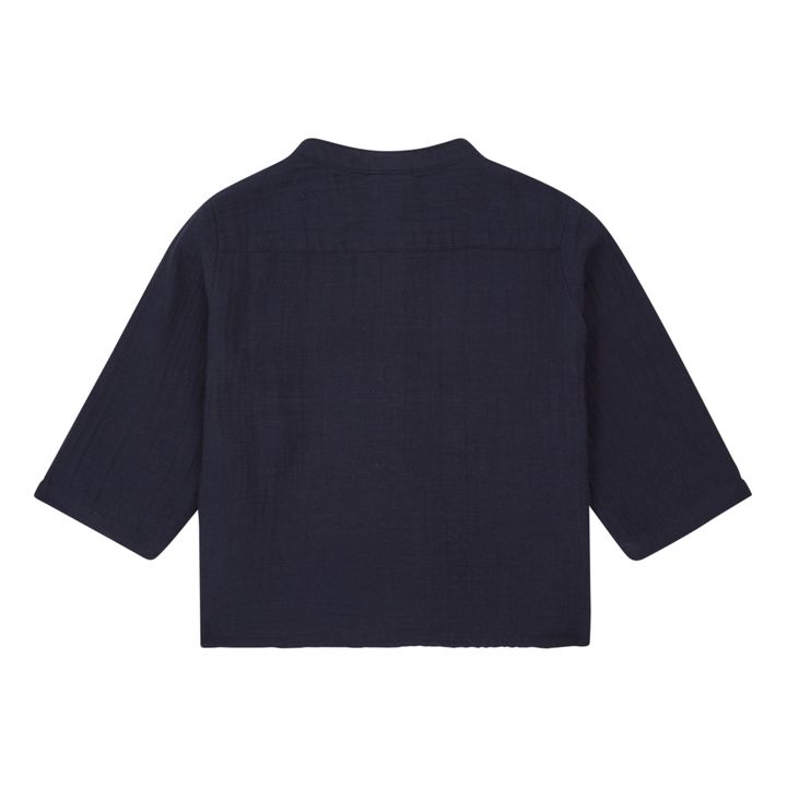 Chemise Gaze de Coton Bio Inter | Bleu marine- Image produit n°2