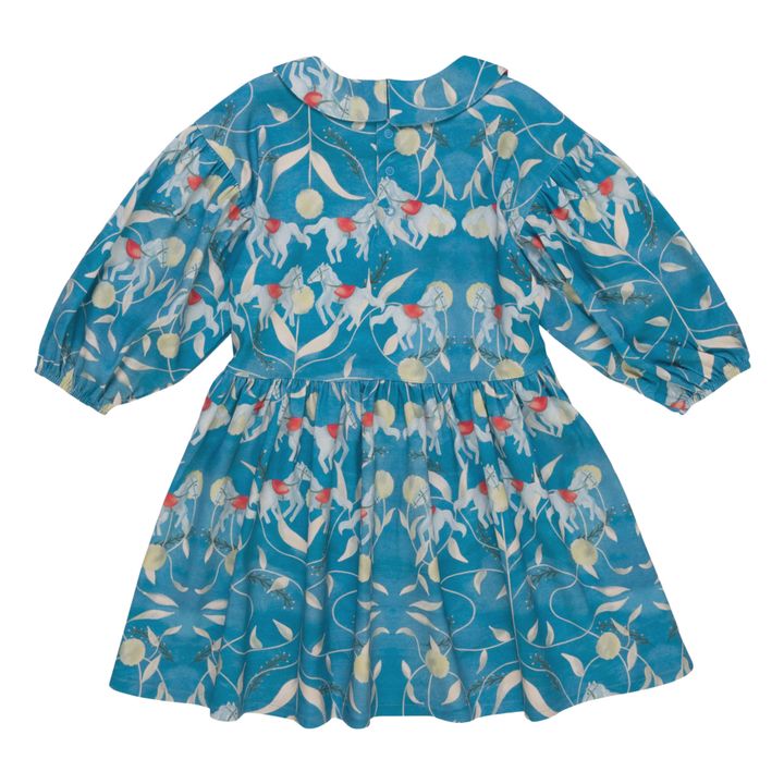 Horse Print Dress | Blue- Product image n°5
