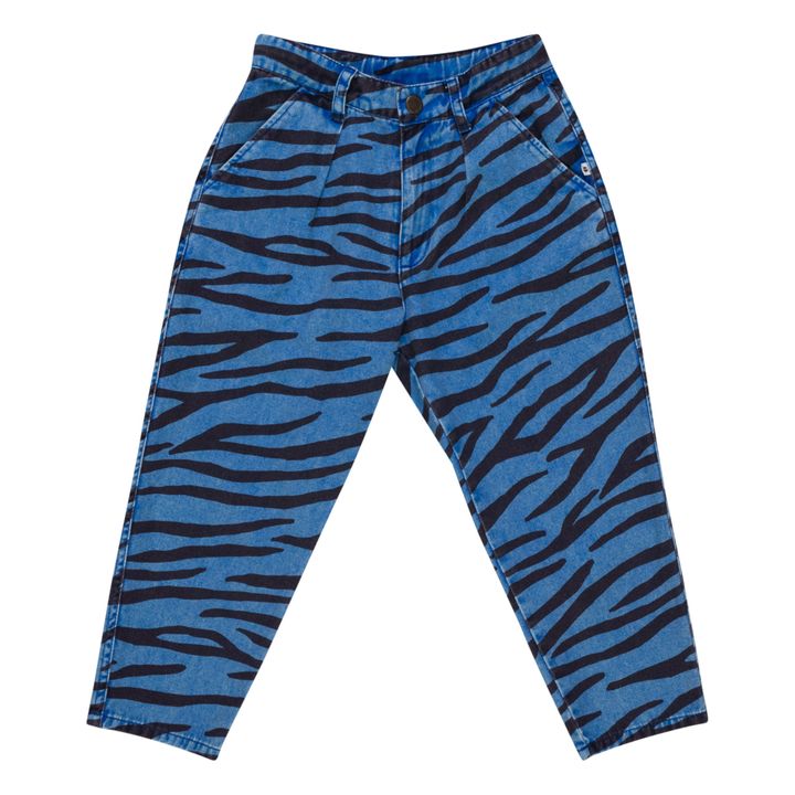 Zebra Trousers | Blue- Product image n°0