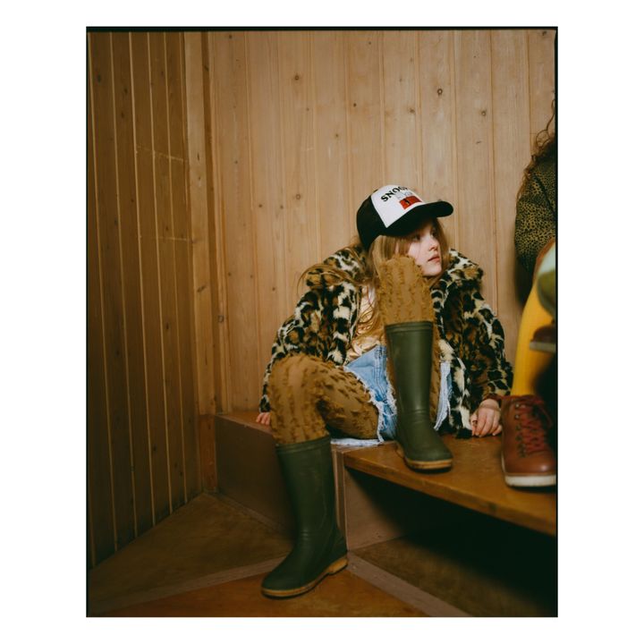 Leopard Faux Fur Coat | Braun- Produktbild Nr. 1