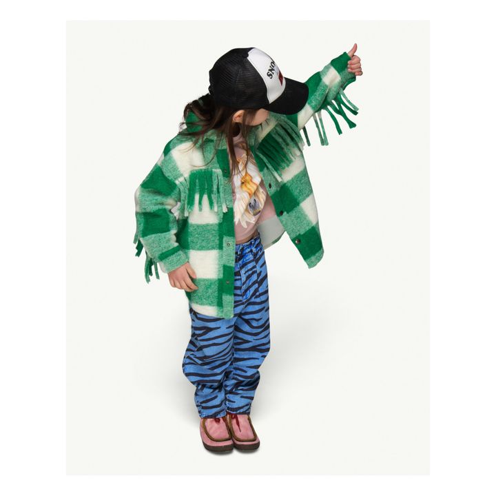 Fringed Checked Jacket | Verde- Imagen del producto n°5