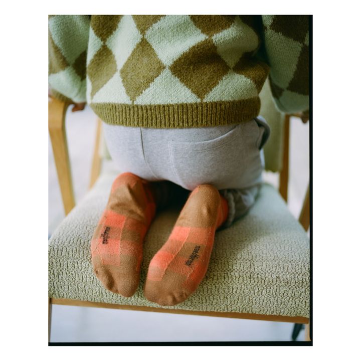 Checked Socks | Brown- Product image n°3