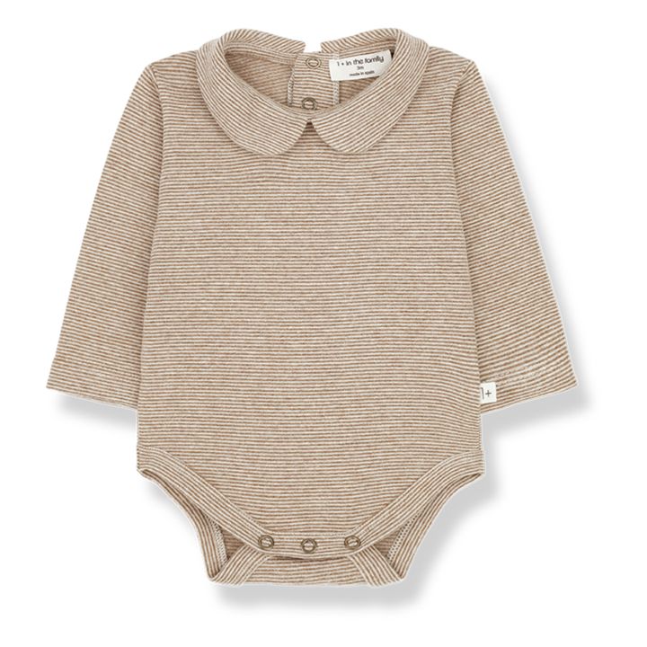 Gavina Peter Pan Collar Baby Bodysuit | Caramelo- Imagen del producto n°0