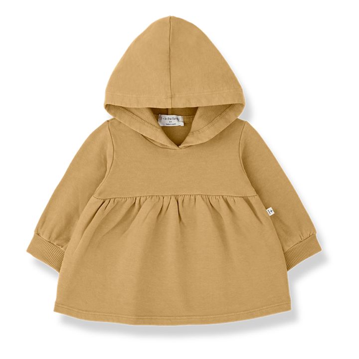 Robe à Capuche Valentina | Jaune moutarde- Image produit n°0