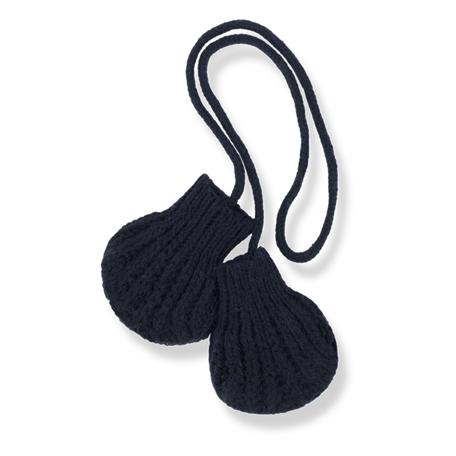 Leda Woollen Mittens | Blu marino- Immagine del prodotto n°0