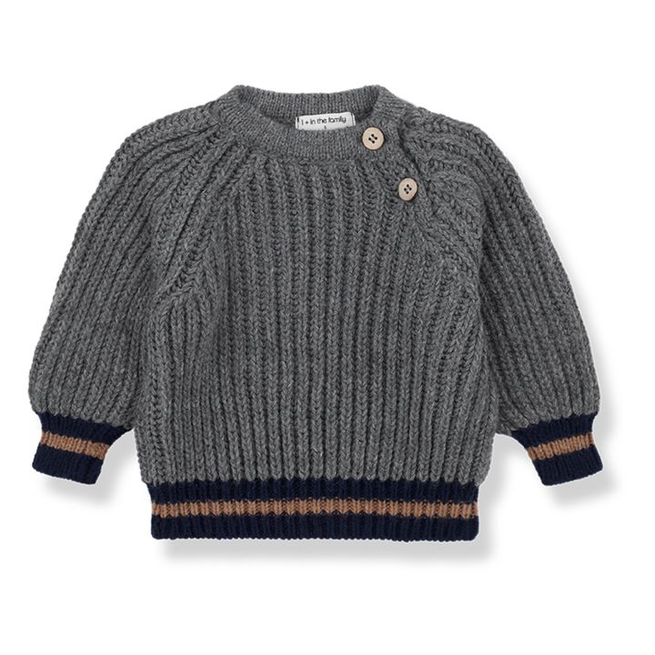 Pablo Two-Tone Woollen Jumper Grigio- Immagine del prodotto n°0