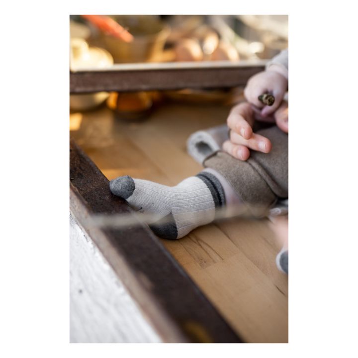 Mei Two-Tone Socks Off white- Product image n°1