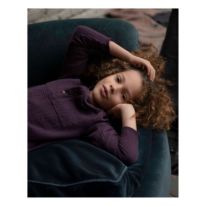 Cotton Muslin Kurta Shirt Berenjena- Imagen del producto n°2