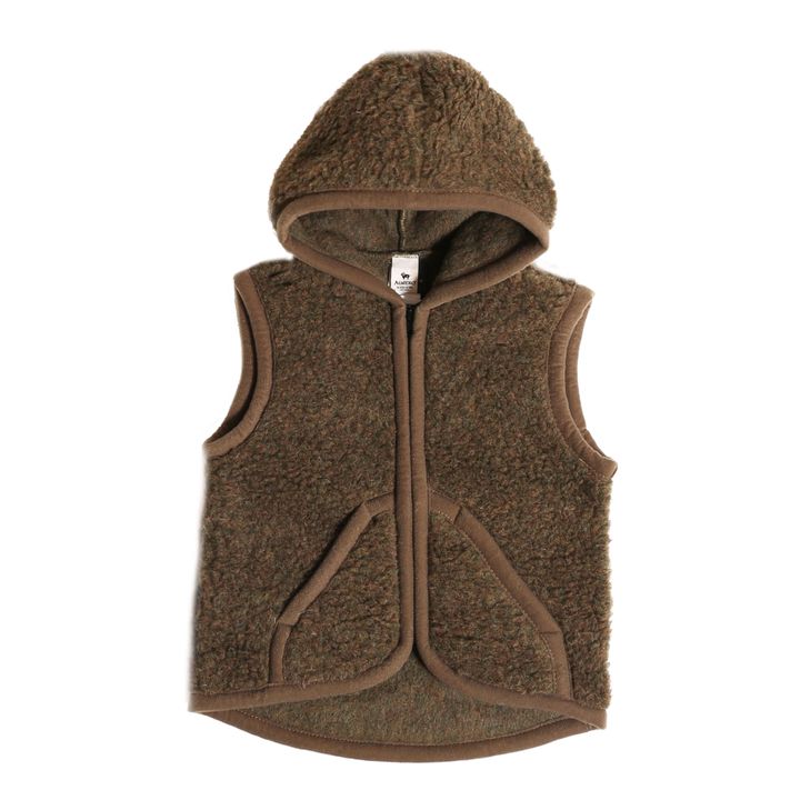 Gilet Sans Manche A Capuche Robby | Marron- Image produit n°0