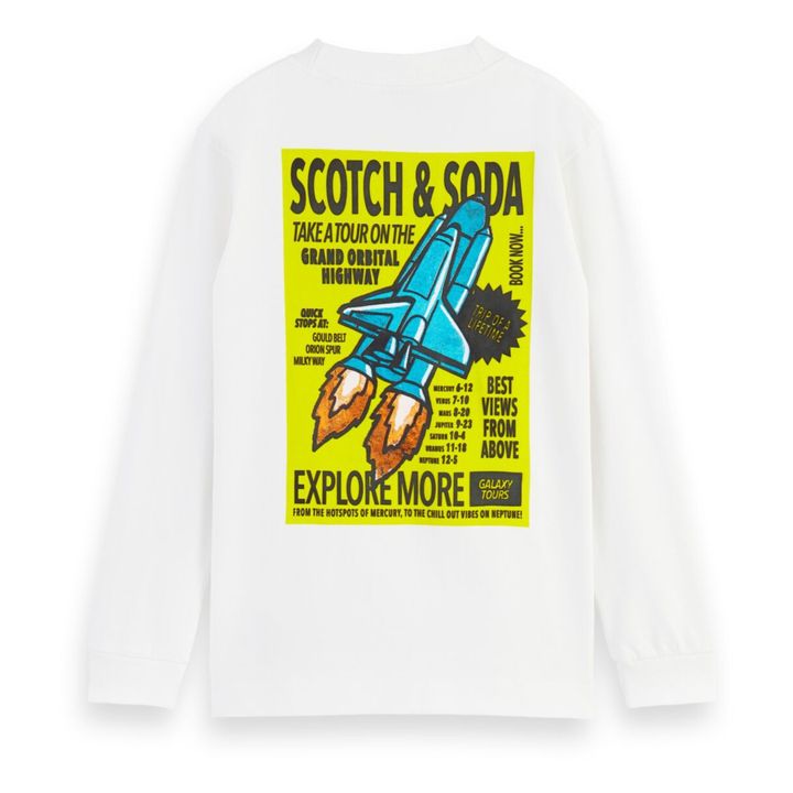 Organic Cotton Long-Sleeve T-shirt | Bianco- Immagine del prodotto n°2