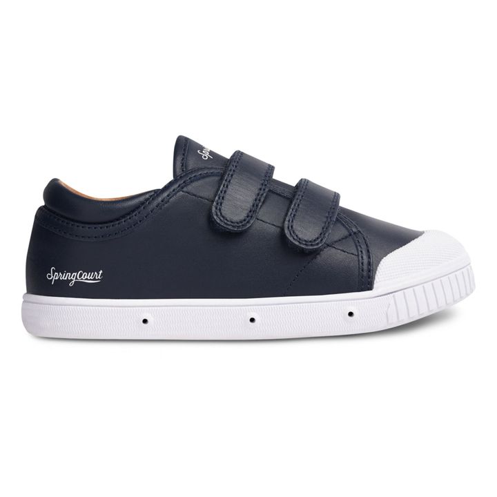 G2 Nappa Low-Top Velcro Sneakers Azul Marino- Imagen del producto n°0