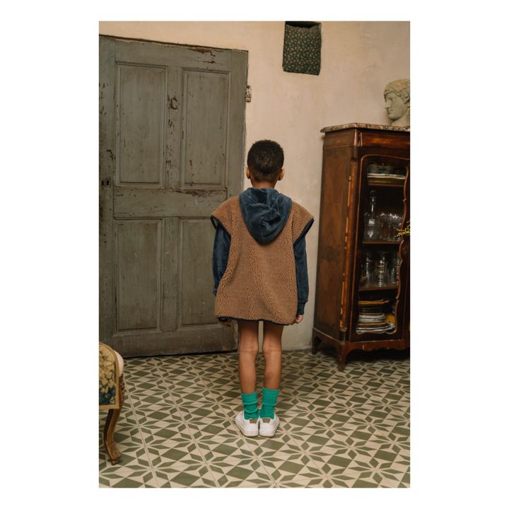 Sacha Organic Cotton Velour Sweatshirt Blue- Product image n°3