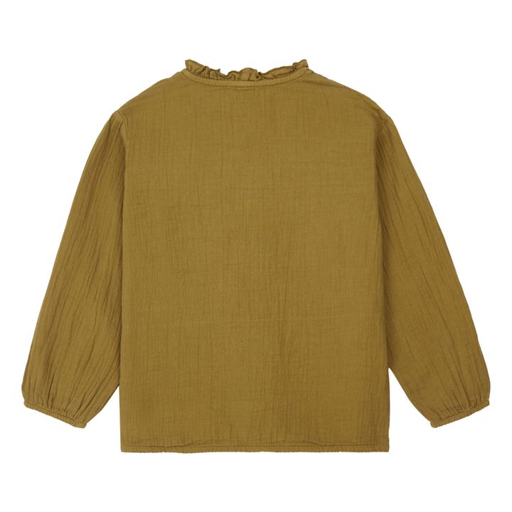 Bluse Baumwollgaze Jade | Ocker- Produktbild Nr. 5