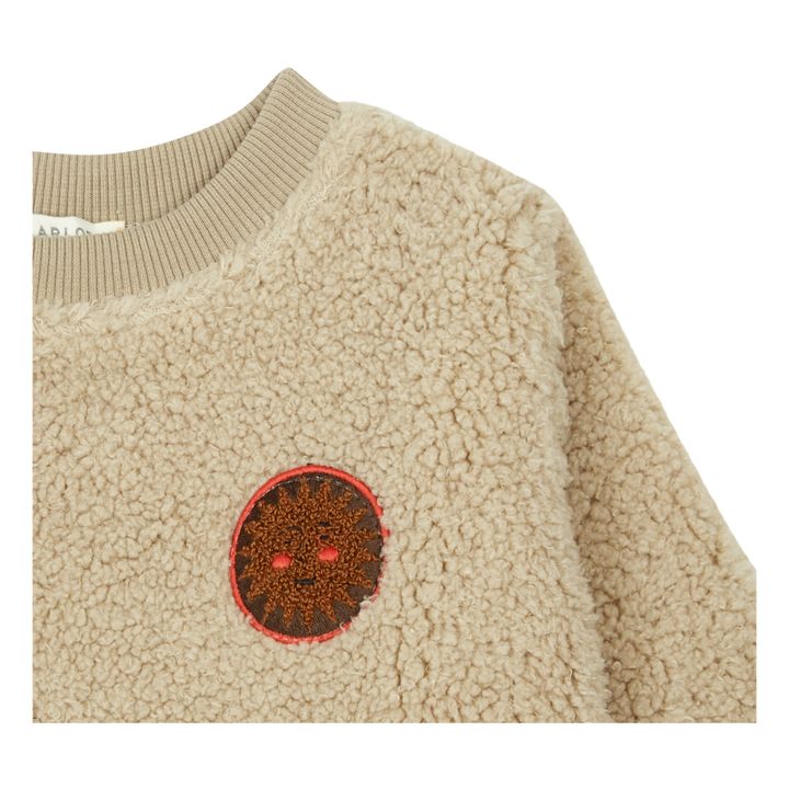 Sweatshirt aus Pelzimitat Doudou | Beige- Produktbild Nr. 1