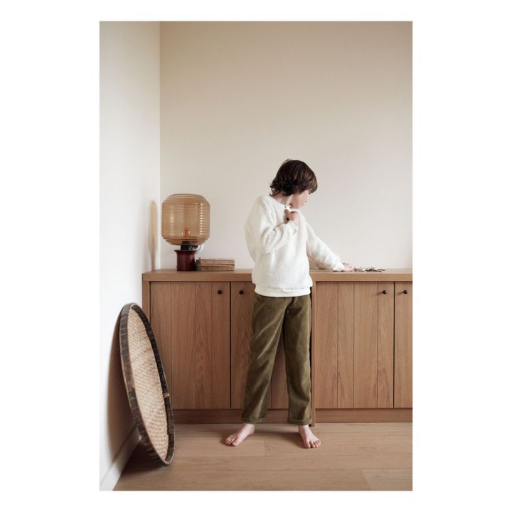 Pantalon Velours Côtelé Marlito Vert kaki- Image produit n°1