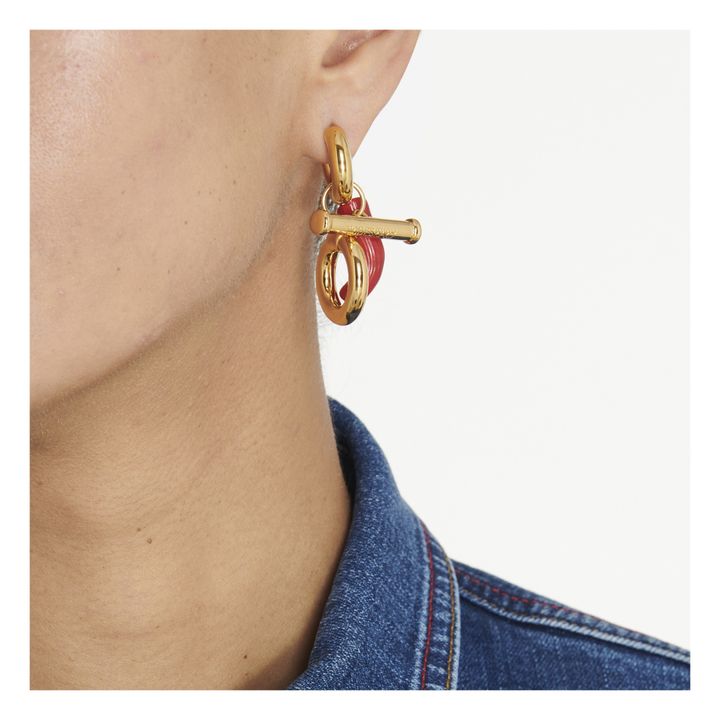 Boucles d'Oreilles Coraux | Rouge- Image produit n°3