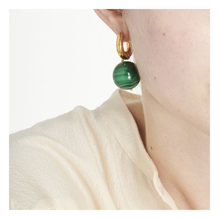 Boucles d'Oreilles Etoile et Boule | Orange- Image produit n°2