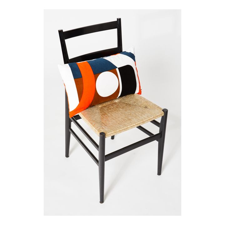 Coussin Vision en coton | Orange- Image produit n°1