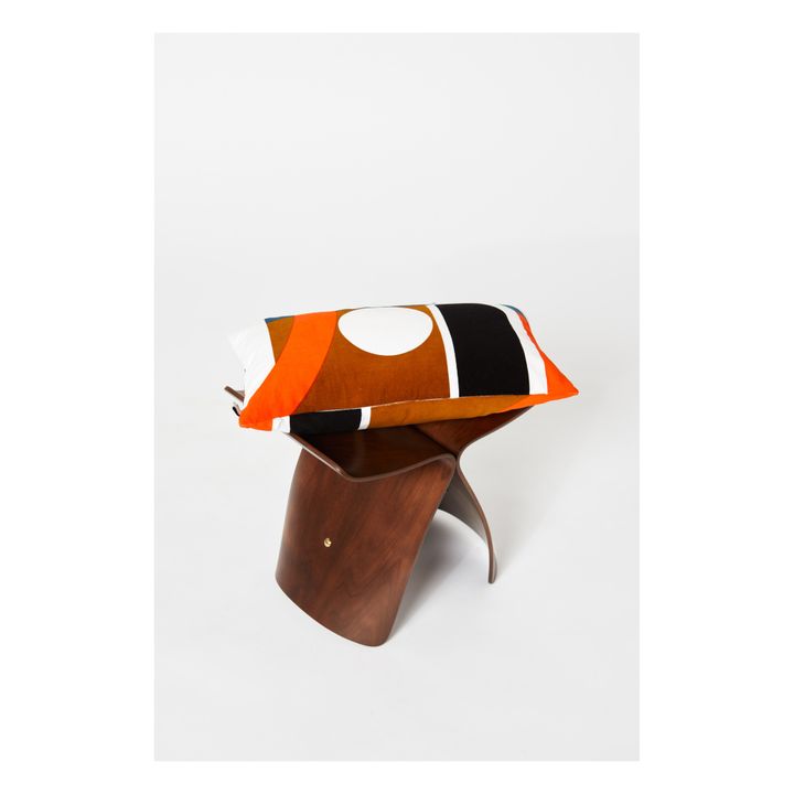 Coussin Vision en coton | Orange- Image produit n°2