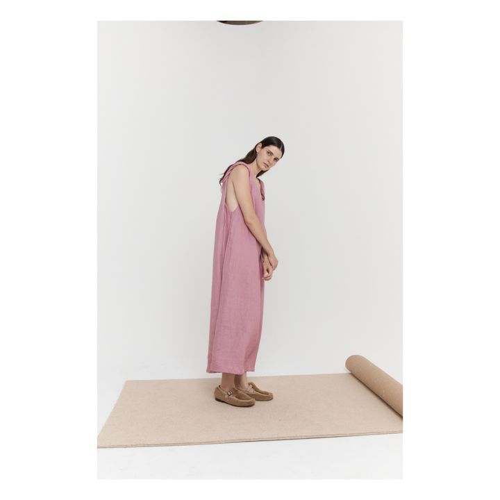 The Turn Linen Dress | Rosa- Imagen del producto n°3