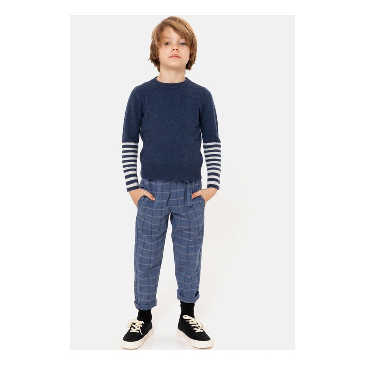 Guitar Striped Sleeve Jumper | Navy- Produktbild Nr. 1