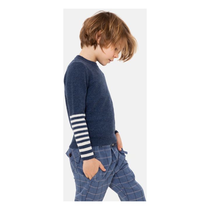 Guitar Striped Sleeve Jumper | Navy- Produktbild Nr. 3