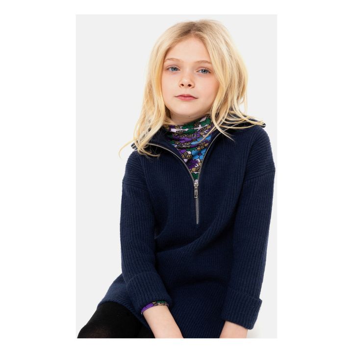 Louis Zip-Neck Jumper | Navy- Produktbild Nr. 1