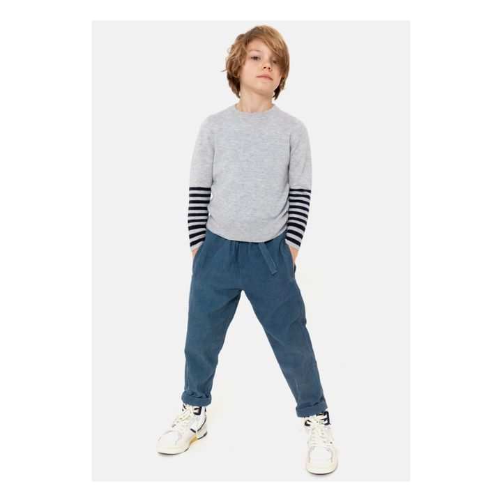 Pantalon Velours Côtelé | Bleu- Image produit n°2
