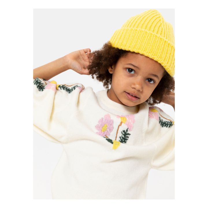 Embroidered Puff Sleeve Jumper | Seidenfarben- Produktbild Nr. 2