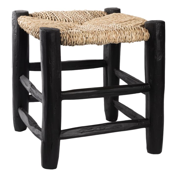 Taburete de madera 32 cm Negro- Imagen del producto n°0