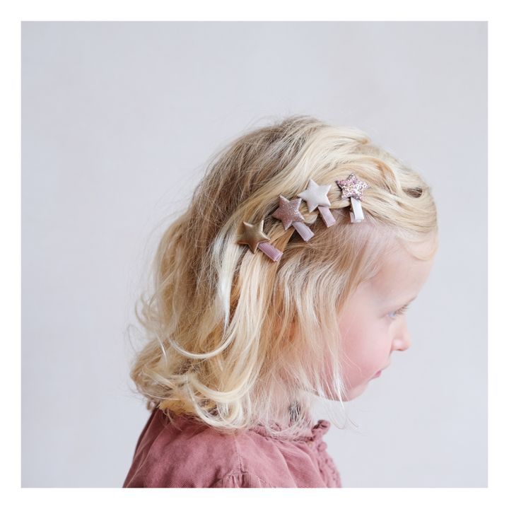 Set 8 Barrettes Etoiles | Rose pâle- Image produit n°1