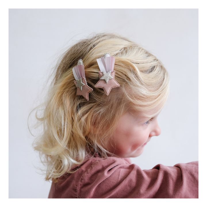 Shooting Star Hair Clips - Set of 2 | Rosa- Imagen del producto n°1