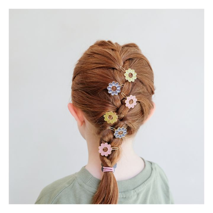 Set 6 Barrettes Fleurs | Violet- Image produit n°1