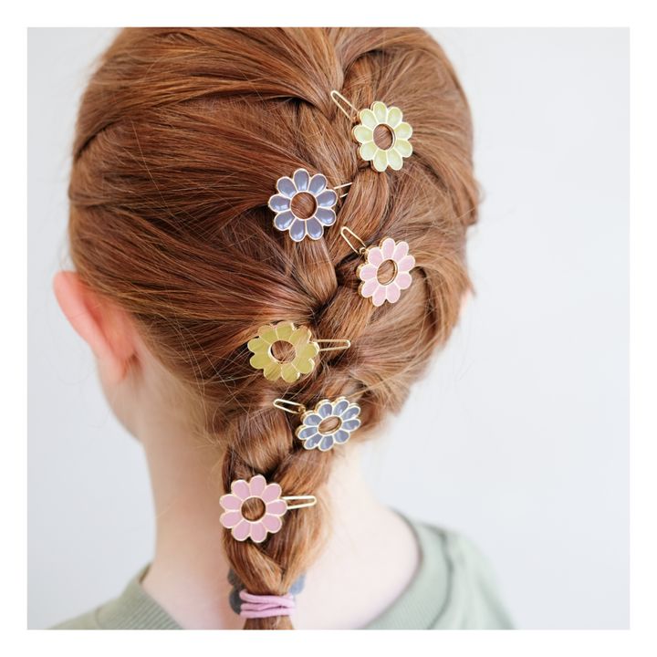 Flower Hair Clips - Set of 6 | Viola- Immagine del prodotto n°3
