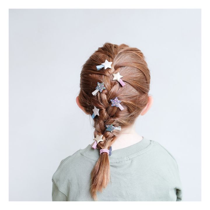 Star Hair Clips - Set of 8 | Pink- Product image n°2
