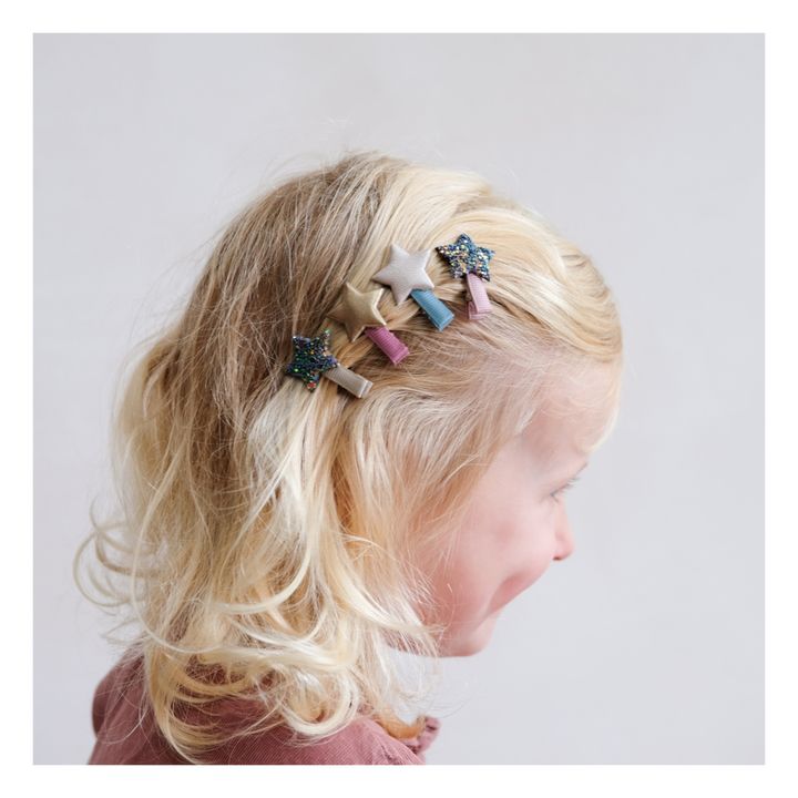 Star Hair Clips - Set of 8 | Pink- Product image n°4