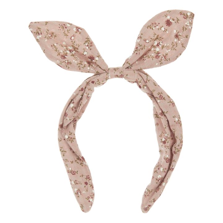 Serre-tête Nœuds Fleurs | Rose- Image produit n°0