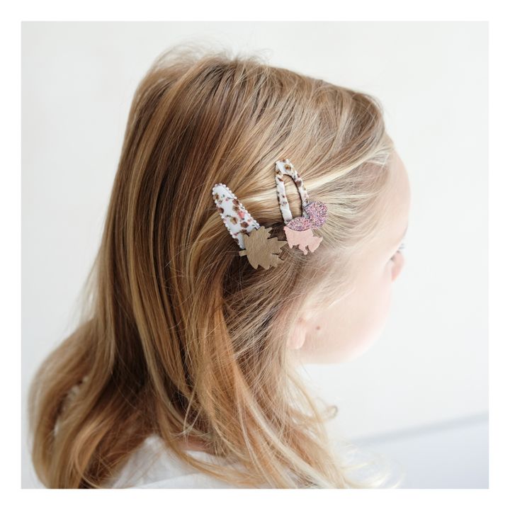 Squirrel Hair Clips | Ecru- Product image n°1