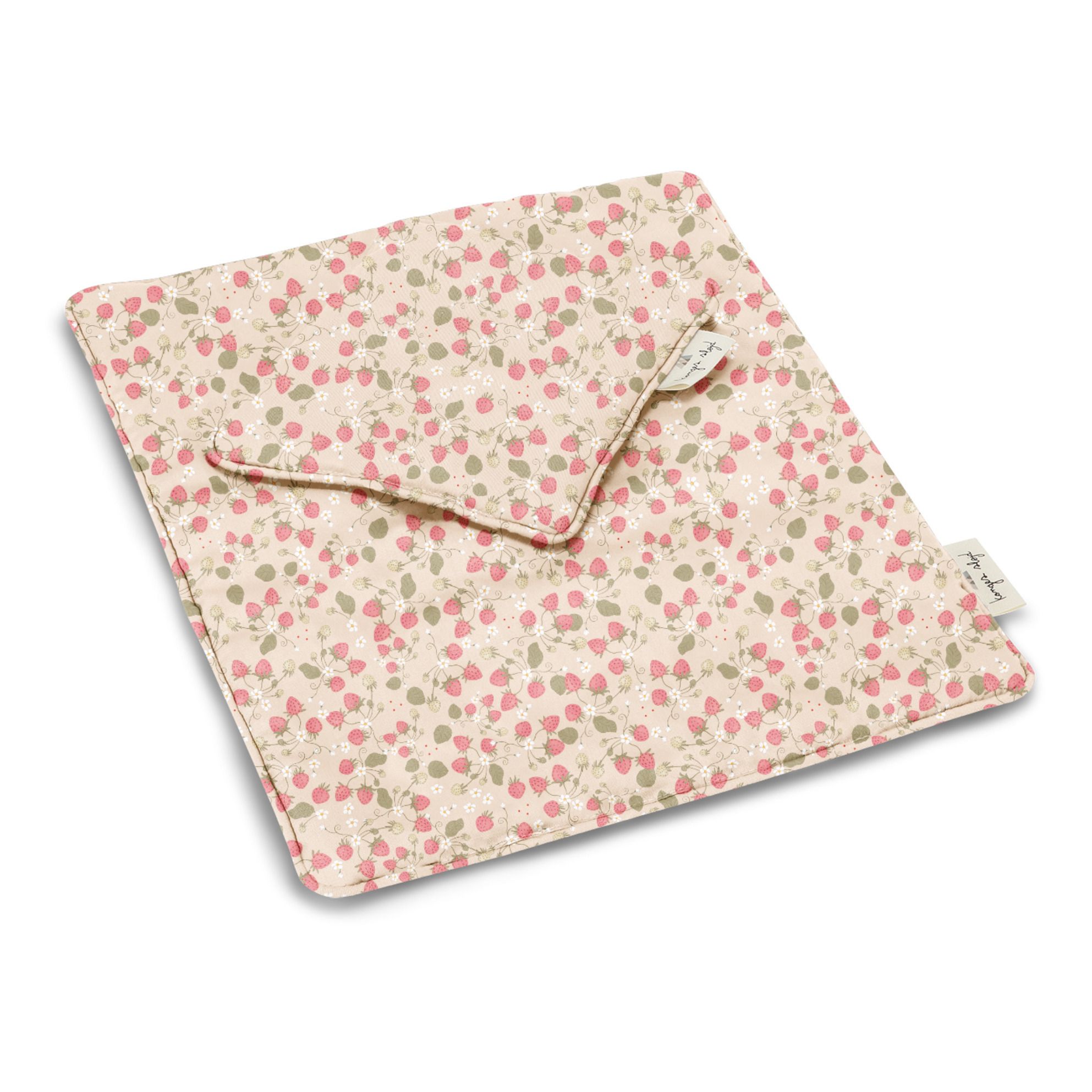 Strawberry Fields Organic Cotton Doll Bedding Set | Pink- Product image n°0