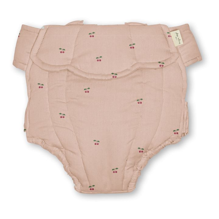 Portamuñecas de algodón orgánico Cherry blush | Rosa- Imagen del producto n°0