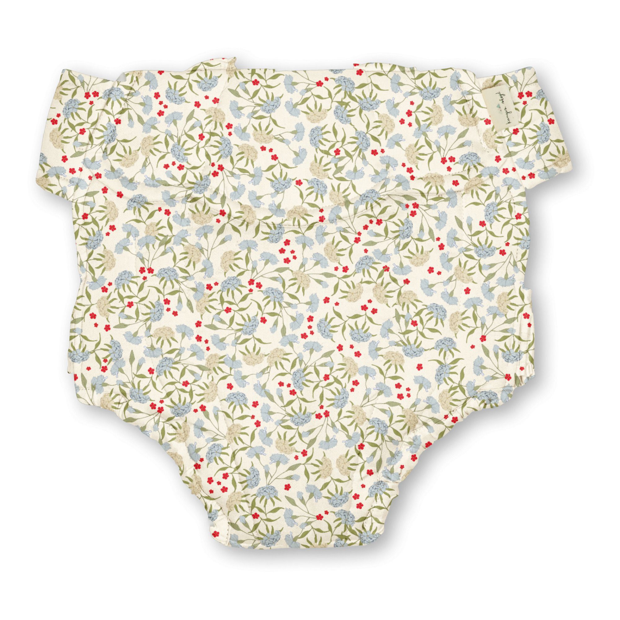 Porte-poupée en coton bio Jardin de fleurs | Vert- Image produit n°0