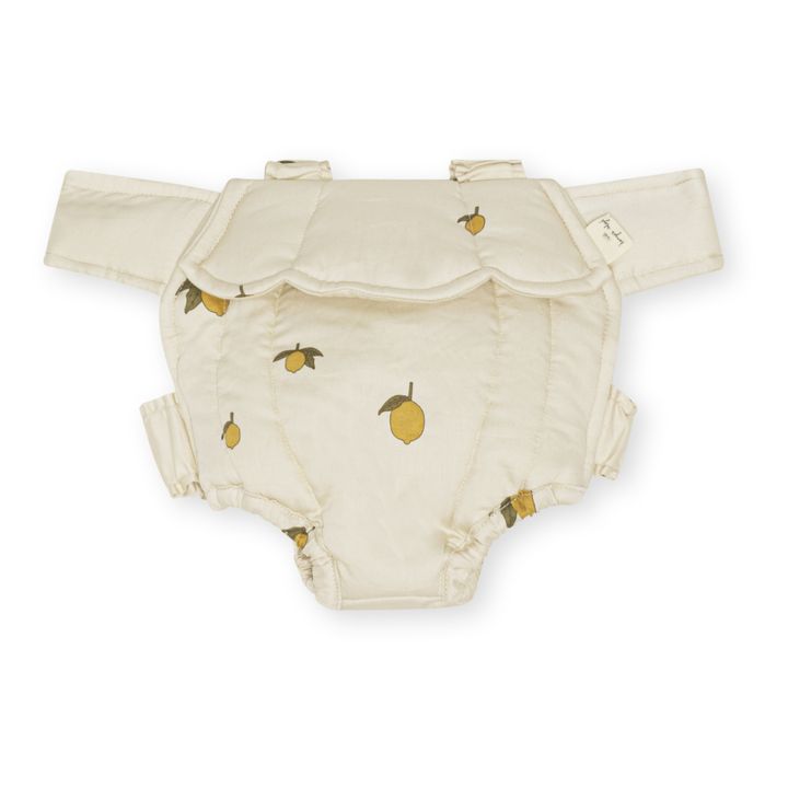 Portamuñecas de algodón orgánico Lemon | Amarillo Limón- Imagen del producto n°2