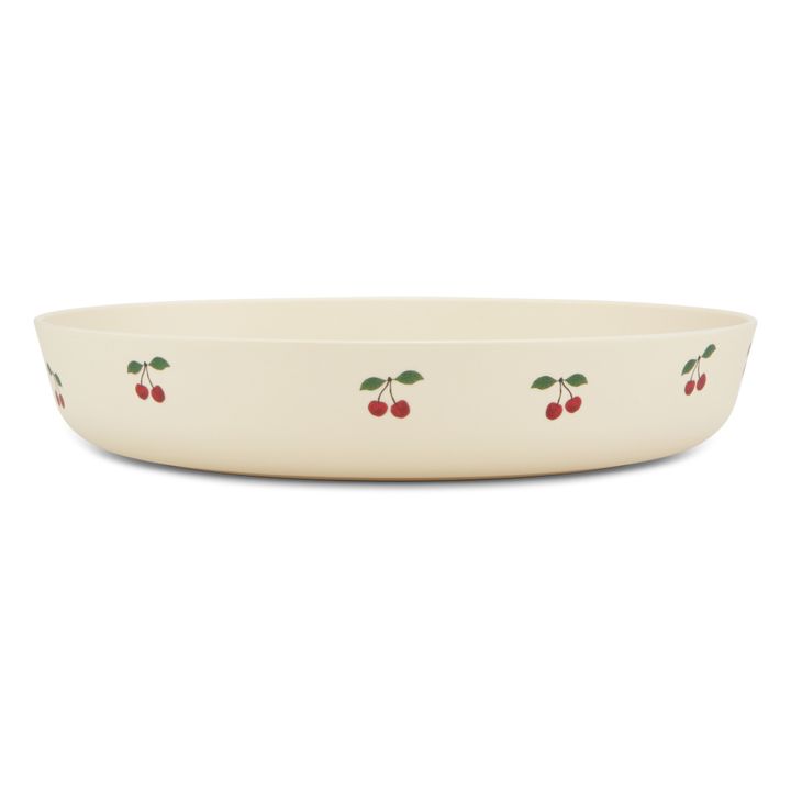 Assiettes en PLA Cherry/petit lapin - Set de 2 | Rose- Image produit n°1
