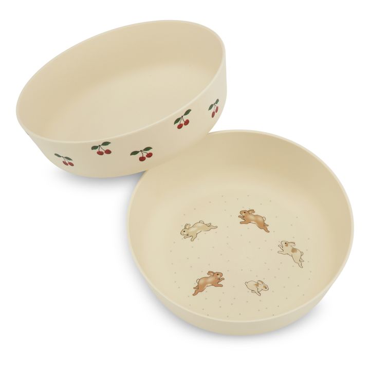 Cherry & Little Rabbit PLA Bowls - Set of 2 | Rosa- Produktbild Nr. 0