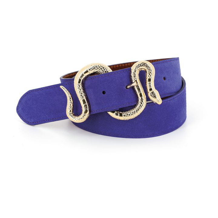 Crush Velour Belt | Viola- Immagine del prodotto n°2